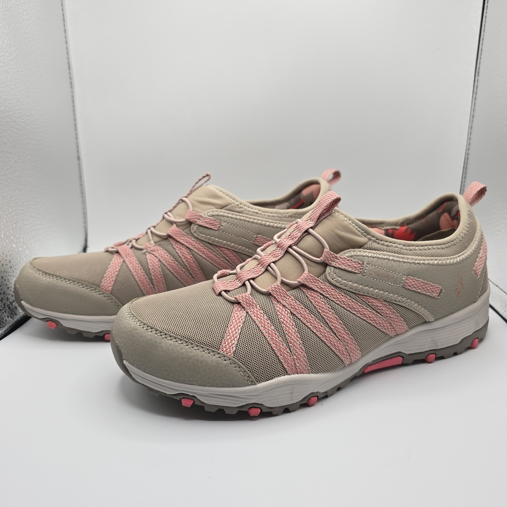 Skechers Seager Gatewood Hiker Walking Sneakers Shoes Taupe/Pink Womens Size 10